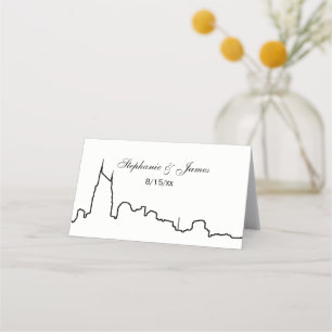 DIY BG Nashville Skyline Outline Escort Cards