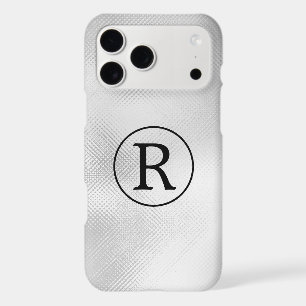DIY Black Monogram in Circle, Grey Glass