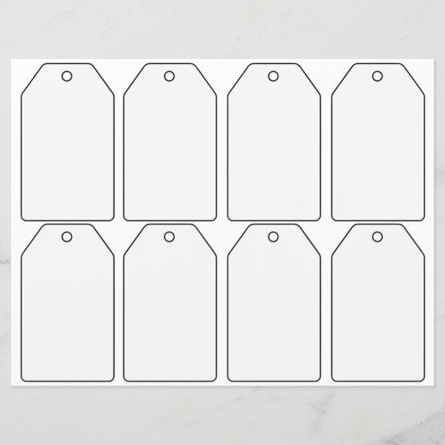DIY  blank Gift tags (Front)