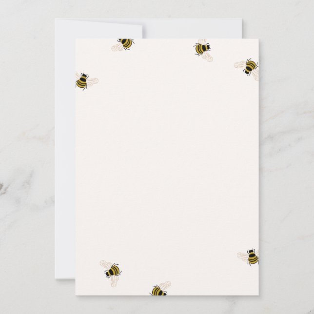 DIY Blank Honey Bees Invitation (Front)