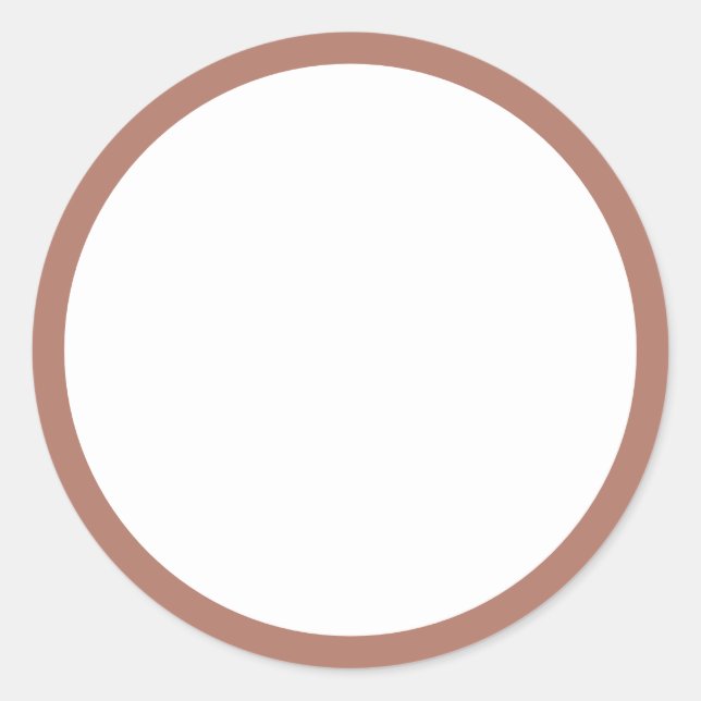 DIY Blank Mocha Beige B17868  Classic Round Sticker (Front)