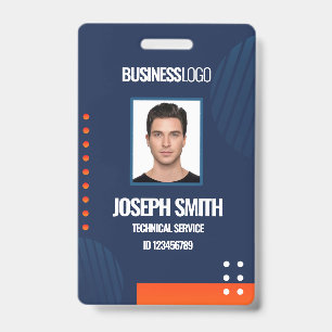 DIY Business Custom Modern Employee Photo ID Badge