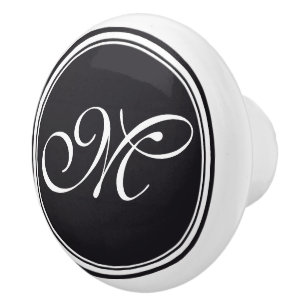 DIY Button - Customise your monogram & ideas Ceramic Knob