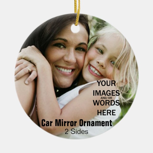DIY - Car Mirror Ornament (2 Sides) (Front)