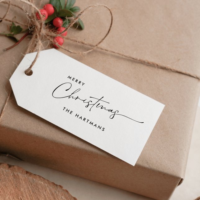 DIY CLASSIC FAMILY NAME CALLIGRAPHY CHRISTMAS BUSINESS CARD (Elegant calligraphy signature Merry Christmas family name DO IT YOURSELF SAVE MONEY CUTTIN LINES)