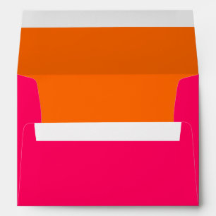 DIY Colors Raspberry Pink Orange  Envelope