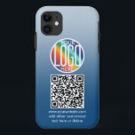 DIY Colour Gradient • Business Logo & QR Code Toug Case-Mate iPhone Case<br><div class="desc">Share any website with a stylish custom QR code and logo iPhone 11 Case-Mate Tough Phone Case. To create your own QR code using the generator, simply type the website URL into the template. All wording is simple to personalise or delete, and the colours, fonts and logo transparency are easy...</div>