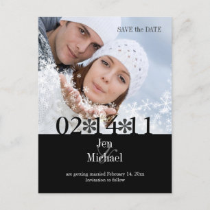 DIY Colour, Photo Save the Date Announcement Postcard