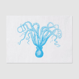 DIY Colour Vintage Stylised Octopus Drawing #8 Tissue Paper