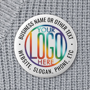 DIY Colour   Your Business Logo Promotional Round 6 Cm Round Badge
