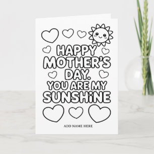 DIY colouring folded mothers day card