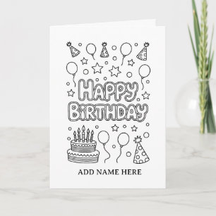 DIY colouring folded race car birthday card
