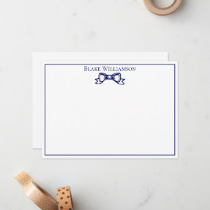 DIY Colours Elegant Bow Ribbon #6 Framed Blue Card