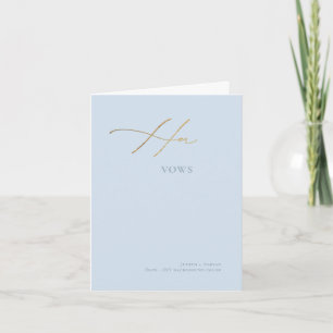 DIY Colours Elegant Luxe Calligraphy Her Vows Card
