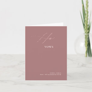DIY Colours Elegant Luxe Calligraphy His Vows Card