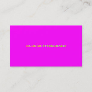 DIY colours+fonts business card/neon pink Card