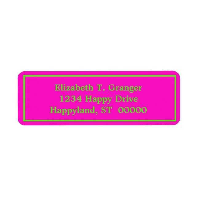DIY Colours Framed Shocking Pink Lime Green (Front)
