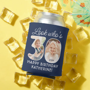 DIY Colours • Look Who's 30 Birthday Party 4 Photo Can Cooler
