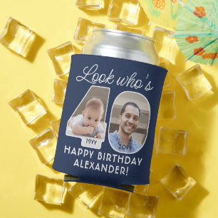 DIY Colours • Look Who's 40 Birthday Party 2 Photo Can Cooler