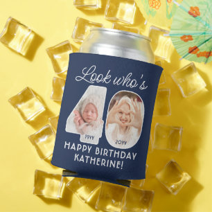 DIY Colours • Look Who's 40 Birthday Party 4 Photo Can Cooler
