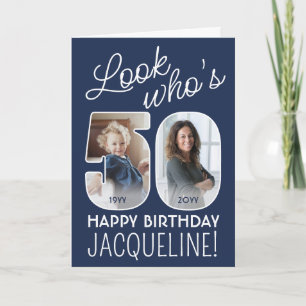 DIY Colours • Look Who's 50 Happy Birthday 2 Photo Card