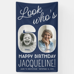 DIY Colours • Look Who's 60 Birthday Party 2 Photo Banner