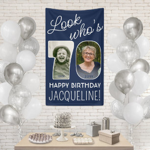 DIY Colours • Look Who's 70 Birthday Party 2 Photo Banner
