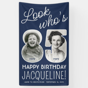 DIY Colours • Look Who's 85 Birthday Party 2 Photo Banner