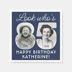 DIY Colours • Look Who's 85 Birthday Party 2 Photo Napkin