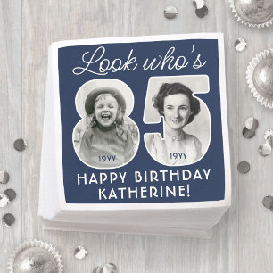DIY Colours • Look Who's 85 Birthday Party 2 Photo Napkin