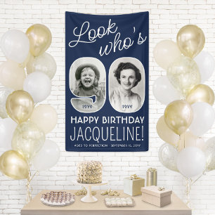 DIY Colours • Look Who's 90 Birthday Party 2 Photo Banner