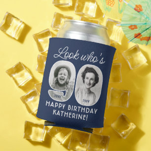 DIY Colours • Look Who's 90 Birthday Party 4 Photo Can Cooler