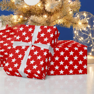 DIY Colours Stars Large SV Red White Wrapping Paper