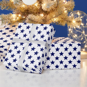 DIY Colours Stars Large SV White Blue Wrapping Paper