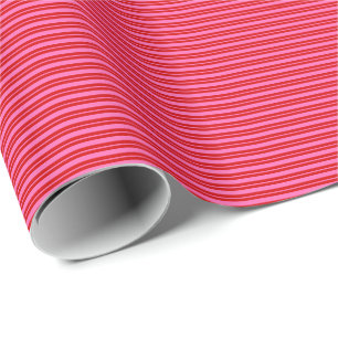 DIY Colours Ticking Stripe Large #3 SV Red Hot Pin Wrapping Paper