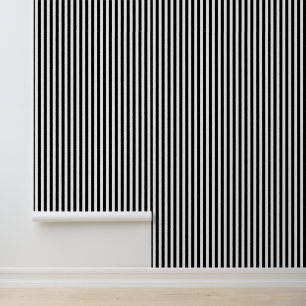 DIY Colours Vertical Stripes Black White Wallpaper