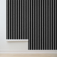 DIY Colours Vertical Uneven Stripes #3 Black White