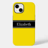 DIY Colours Yellow, Black Ribbon Name Monogram S