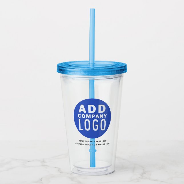 DIY Company Logo and Brand Name Acrylic Tumbler (Front)