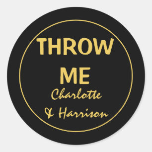 DIY Confetti Personalised  Wedding Classic Round Sticker