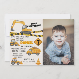 DIY Construction Birthday Invitations
