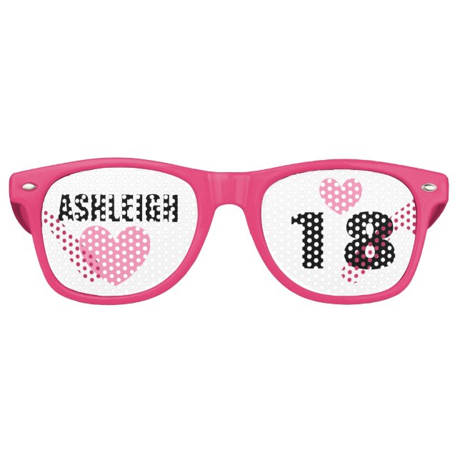 DIY Create Your Own 18th BIRTHDAY or ANY YEAR A62B Retro Sunglasses (Front)