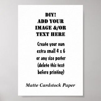 DIY Create Your Own 5 x 7 Matte Cardstock Paper A2 Poster