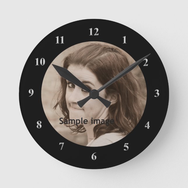 DIY Create Your Own Design | Personalised Photo Round Clock (Front)