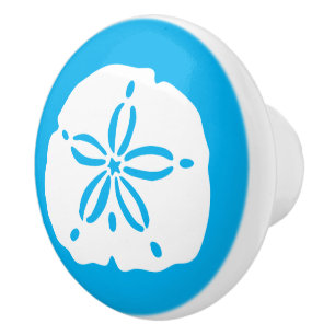 DIY Custom Colour Blue and White Sand Dollar A09 Ceramic Knob