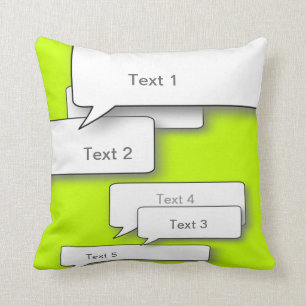 DIY CUSTOM DIALOGUE CUSHION, NEON Speech bubble Cushion