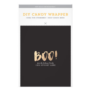 DIY Custom Halloween 1.55oz Candy Bar Template Flyer