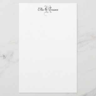 DIY Custom Monogram Stationary Stationery