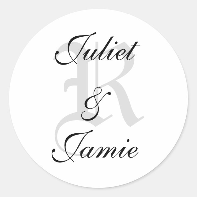 DIY Custom Monogram Sticker (Front)