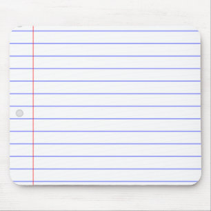 DIY CUSTOM NOTEBOOK PAPER BLOCK WITH THIN LINES MOUSE PAD